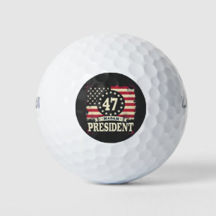 Madam President American flag 47 harris Walz  Golf Balls