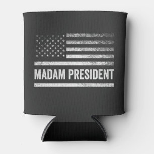 Madam President Harris Walz American Flag Election Can Cooler