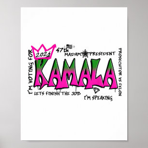 Madam President Kamala Harris 2024  Poster