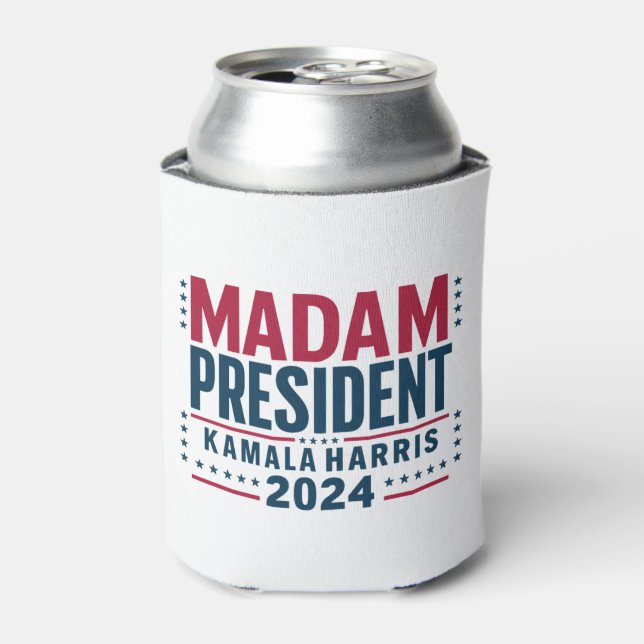 Madam President Kamala Harris 2024 Vote Democrat  Can Cooler (Can Front)