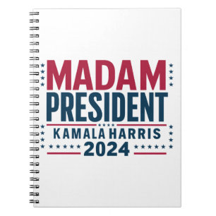 Madam President Kamala Harris 2024 Vote Democrat  Notebook