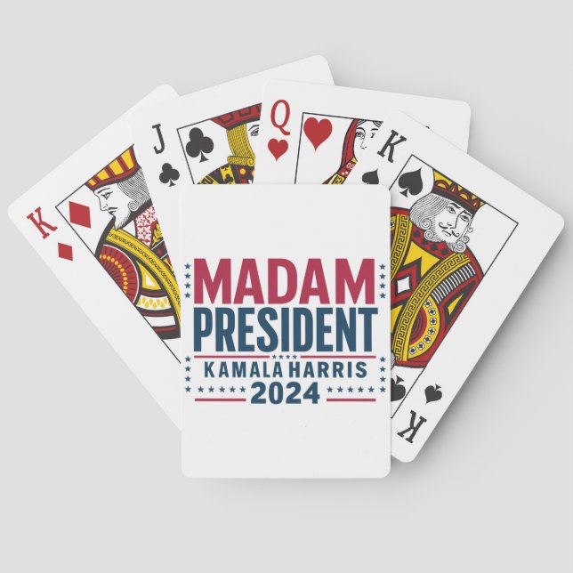 Madam President Kamala Harris 2024 Vote Democrat  Playing Cards (Back)