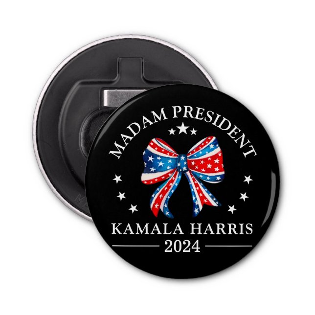 Madam President Kamala Harris Bottle Opener (Front)