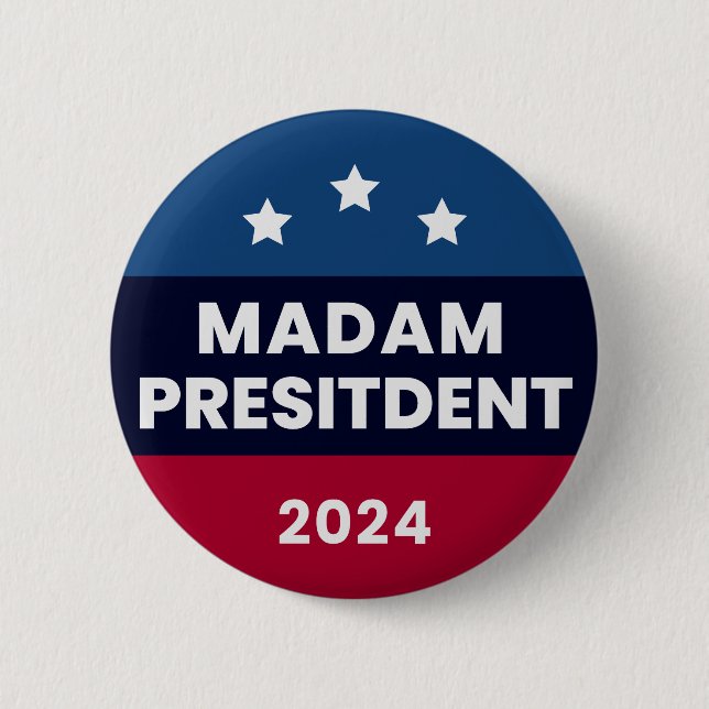 Madam President Kamala Harris Election 2024 2 Inch Round Button (Front)