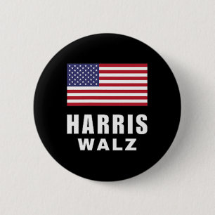 Madam President Kamala Harris Tim Walz Vp Usa Amer 2 Inch Round Button