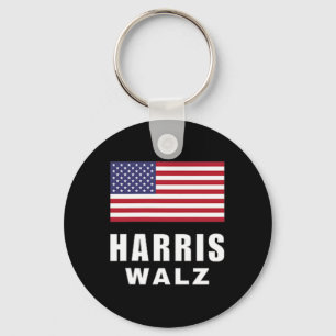 Madam President Kamala Harris Tim Walz Vp Usa Amer Keychain
