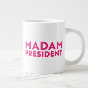 Madam President modern hot pink typography Large Coffee Mug