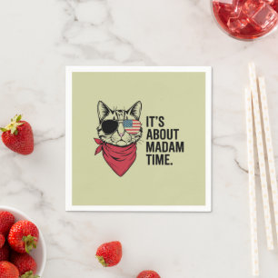 Madam Time President 2024 Kamala Harris DNC Rally Napkin