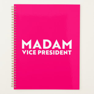 Madam Vice President hot pink and white modern Planner