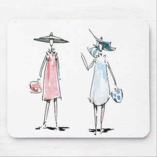 Madame à déjeuner tapis de souris