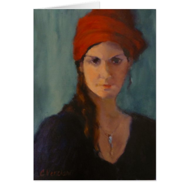 Madame avec le turban rouge (Devant)