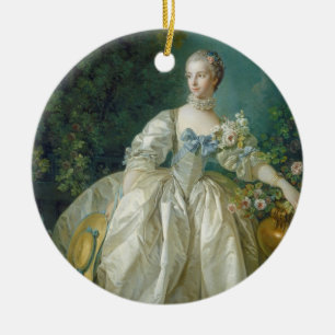 Madame Bergeret, c. 1766 (oil on canvas) Ceramic Ornament