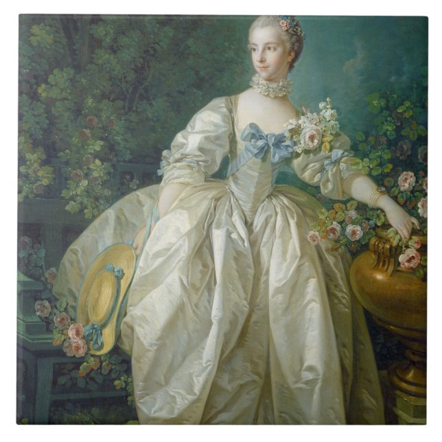 Madame Bergeret, c. 1766 (oil on canvas) Tile (Front)
