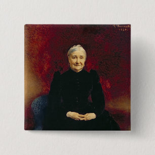 Madame Bonnat, the artist's mother, 1893 2 Inch Square Button