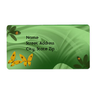 Madame Bugs et papillons en vert