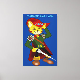 Madame Cat Lady 2024 for President Thunder_Cove  Canvas Print