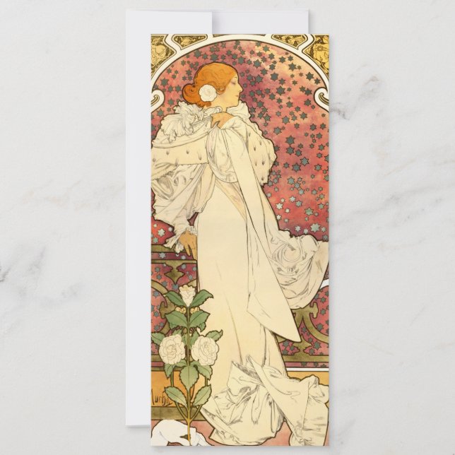 Madame d'Alphonse Mucha des invitations de (Devant)