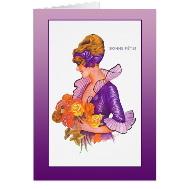 Madame dans le pourpre avec la fête française de (Devant)