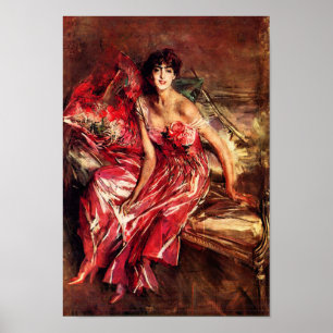 Madame de Boldini en affiche rouge