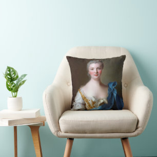 Madame de la Porte 1754 by Jean-Marc Nattier Throw Pillow