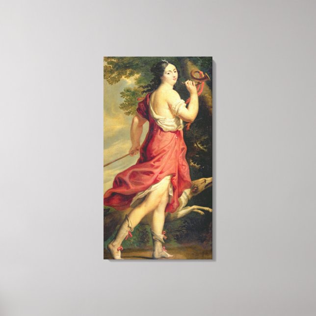 Madame de Montespan as Diana the Huntress Canvas Print (Front)