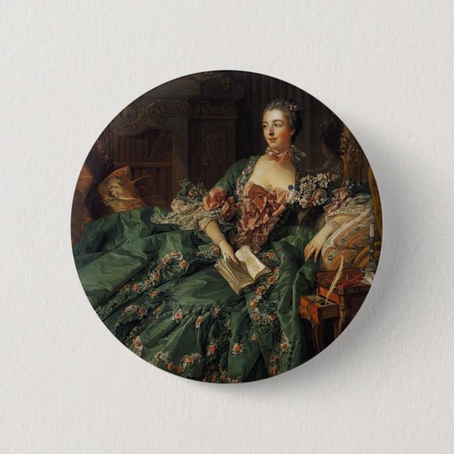 Madame de Pompadour 2 Inch Round Button (Front)
