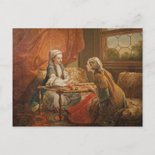 Madame de Pompadour in the role of fortuneteller Postcard
