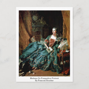 Madame de Pompadour Portrait By Francois Boucher Postcard