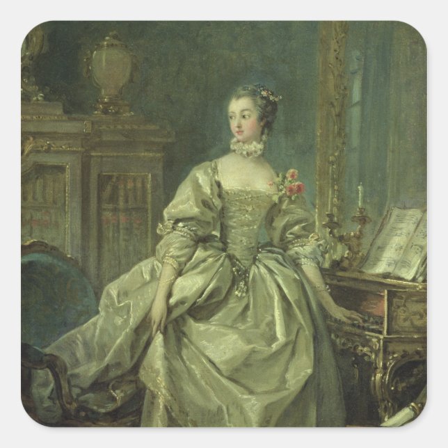 Madame de Pompadour Square Sticker (Front)