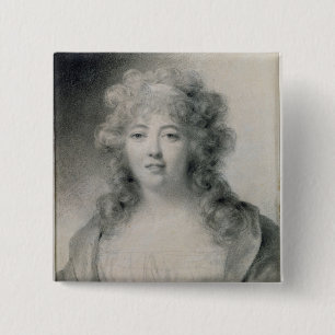 Madame de Stael  1810 2 Inch Square Button