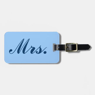Madame, Étiquette de bagage à défilement en bleu