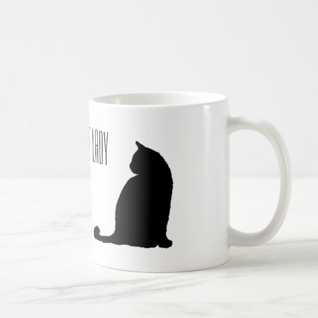 Madame folle classique Mug de chat (Droite)