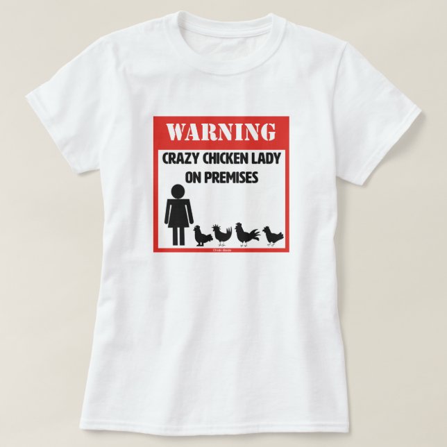 Madame folle T-Shirt de poulet (Design devant)