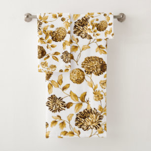 Madame Gold Modern Vintage Botanical Toile floral
