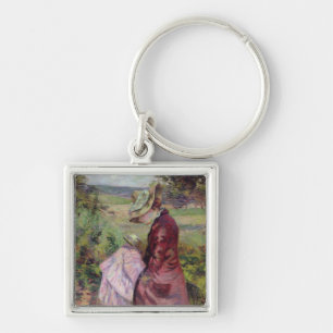 Madame Guillaumin reading, c.1887 Keychain