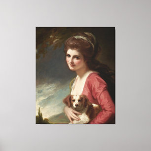 Madame Hamilton en tant qu'art de toile de Romney