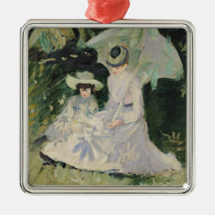 Madame Helleu and her Daughter Metal Ornament