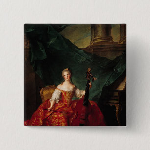 Madame Henriette de France  in Court 2 Inch Square Button