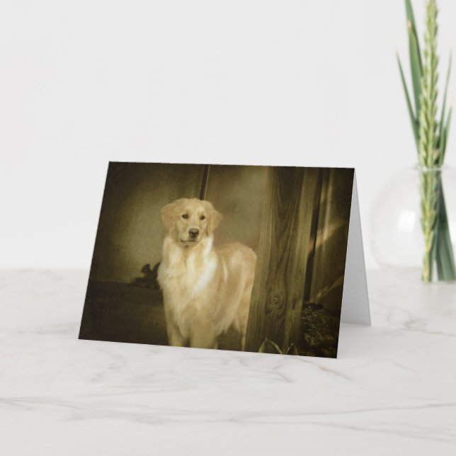 Madame In Waiting de carte de voeux de golden (Devant)