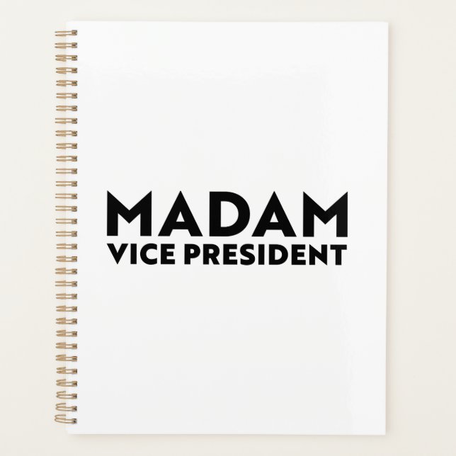 Madame la Vice-Présidente, typographie moderne noi (Devant)