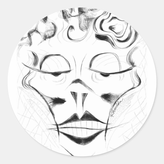 Madame Macabre Classic Round Sticker (Front)