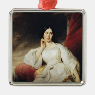 Madame Malibran  in the Role of Desdemona, 1830 Metal Ornament