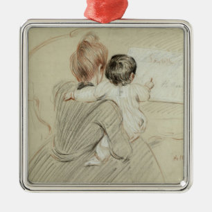 Madame Paul Helleu and her Daughter Paulette Metal Ornament