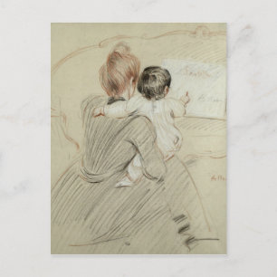 Madame Paul Helleu and her Daughter Paulette Postcard