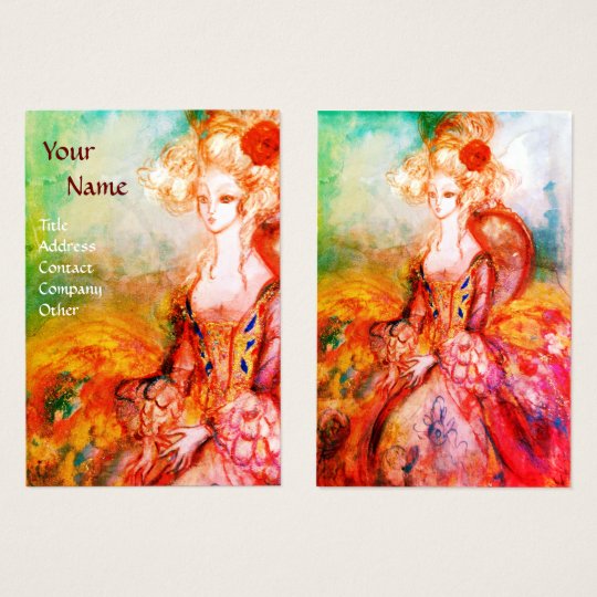 MADAME POMPADOUR Beauty Fashion Hair Gold Yellow Business Card