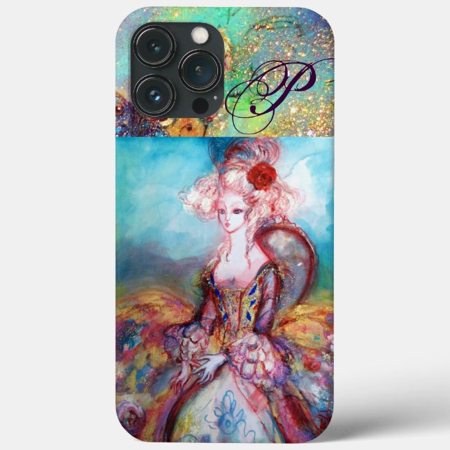 MADAME POMPADOUR , ELEGANT BEAUTY FASHION MONOGRAM Case-Mate iPhone CASE (Back)