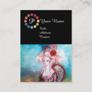 MADAME POMPADOUR MAKEUP ARTIST COLOR PALETTE BUSINESS CARD