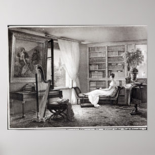 Madame Recamier at the Abbaye-aux-Bois Poster
