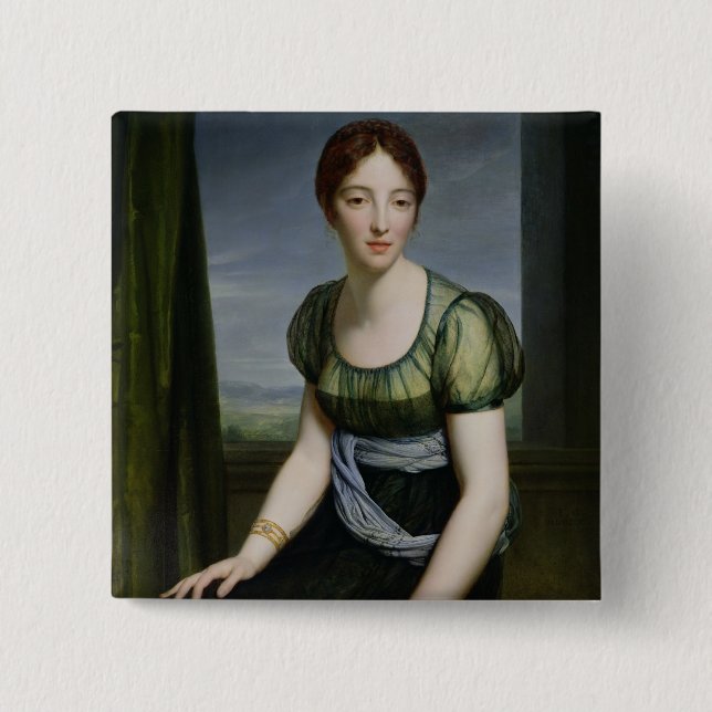 Madame Regnault de Saint-Jean d'Angely 2 Inch Square Button (Front)