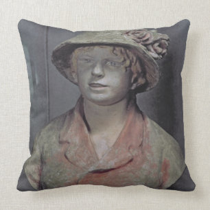 Madame Renoir, 1916 (polychrome plaster) Throw Pillow